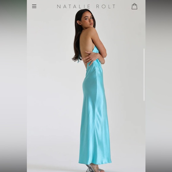 NATALIE ROLT Irena Dress in Turquoise - Picture 2 of 14